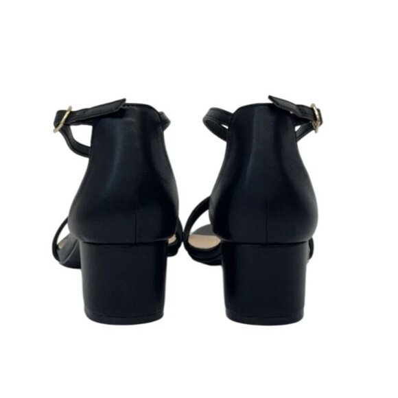 DE BLOSSOM / Annie-50/ Black / Block Heel / Open-Toe Sandals / With Ankle Strap - Picture 4 of 7